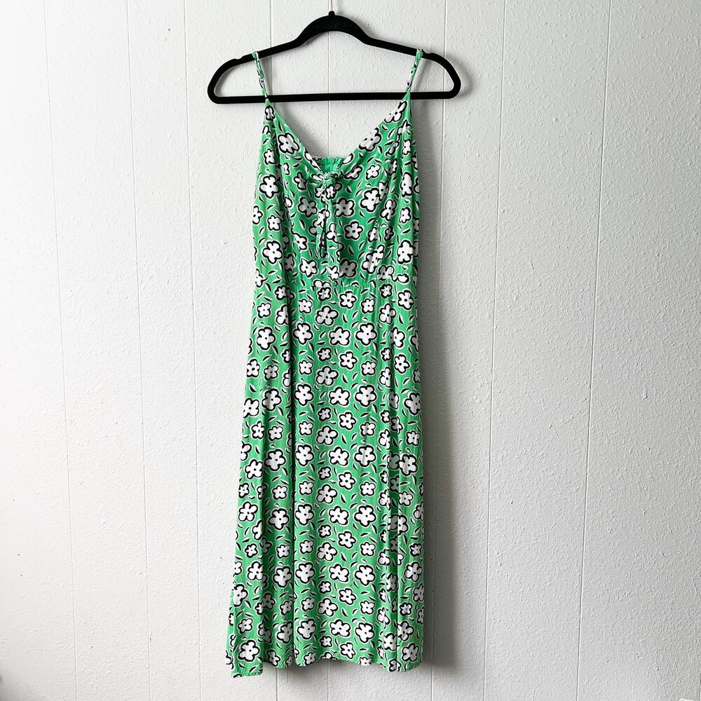 Compania Fantastica Womens Floral Babydoll Dress Large Midi Fairy Cottagecore